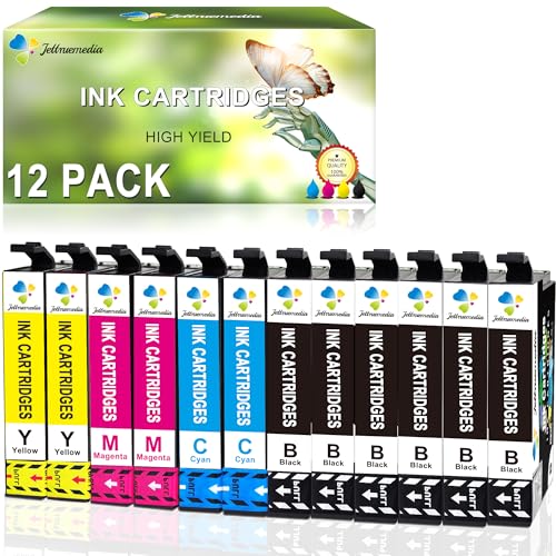 Jettruemedia XP2200 Ink Cartridges Compatible with Expression Home XP-2205 XP-2200 XP-3200 XP-3205 XP-4205 XP-4200 WF-2910DWF WF-2935DWF WF-2930DWF WF-2950DWF WF-2910 WF-2930 WF-2933 5WF-2950