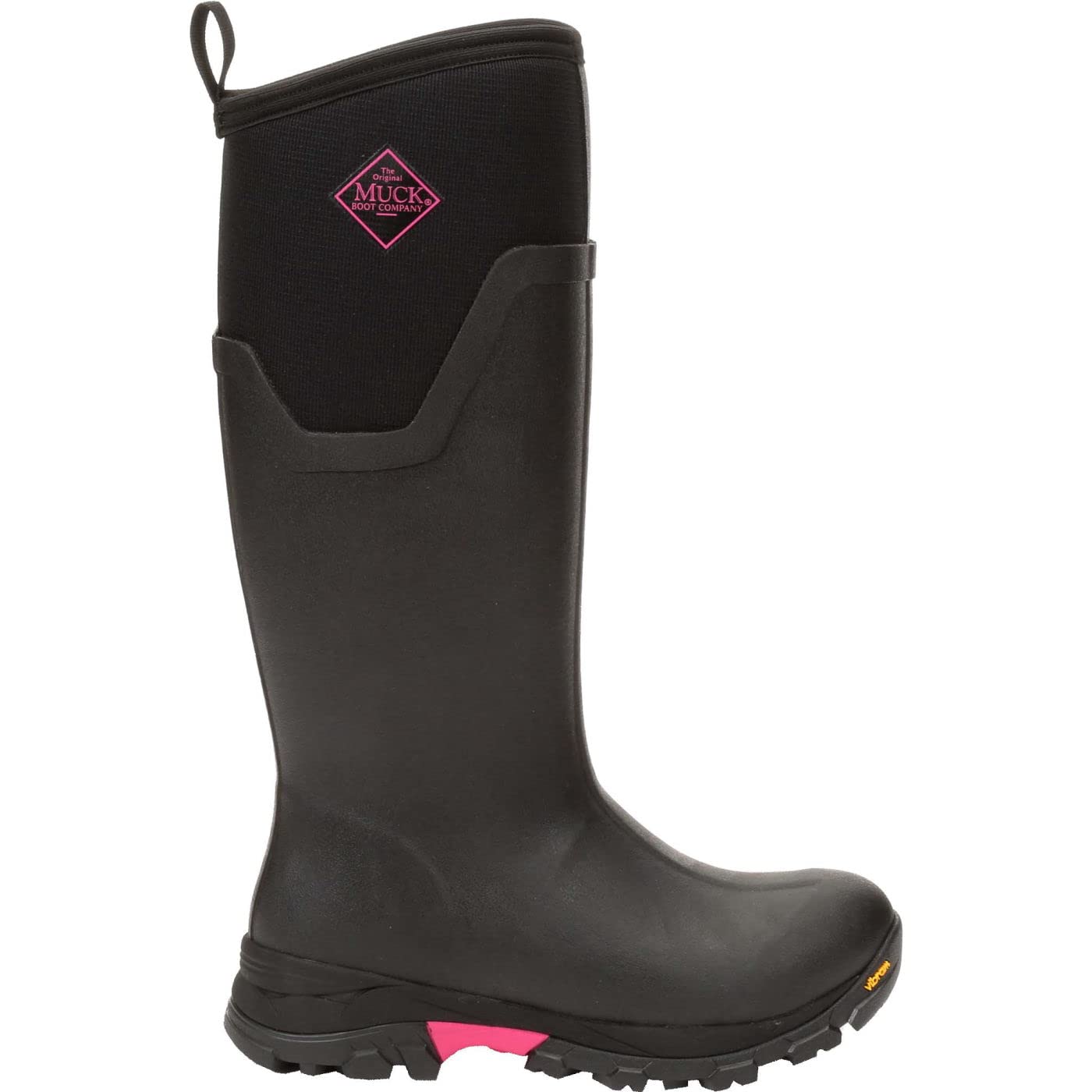 MUCK Women’s Arctic Ice Tall Boot + Vibram Arctic Grip A.T., Black, Size 7(M)