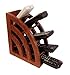 IndiaBigShop Handmade Wooden Multi Remote Control Holder / Stand / Organizer / Rack For Space Saving 5 Slot TV Remote Control Storage Organizer Caddy 7.5 Inch
