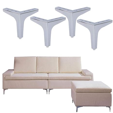 Hardware-Zubehör DIY Metall Sofa Beine, schwarz/Silber, super Kapazität