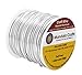 Mandala Crafts Anodized Aluminum Wire for Sculpting, Armature, Jewelry Making, Gem Metal Wrap, Garden, Colored and Soft, 1 Roll(18 Gauge, Silver)