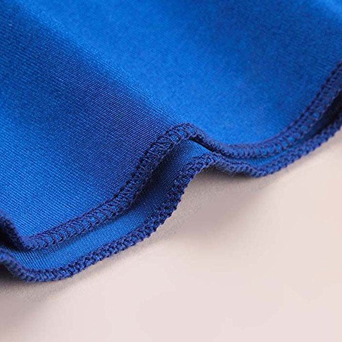 V.C.Formark Women's V Neck Mermaid backless Long Evening Party Prom Dress,Blue,S