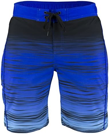 Matereek Men's Shorts Quick Dry Sea Noise Swim Trunks Swimwear Roayl Blue XL