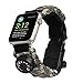 for Apple Watch Band iwatch Strap Survival Watch Paracord/Whistle/Fire Starter/Scraper/Compass and Thermometer, 6 in 1 for Apple Watch Series All Models 42mm