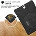 Galaxy Tab S3 9.7 T820 Case, Shock-Absorption/High Impact Resistant Heavy Duty Armor Cover with Handstrap Strap Shoulder Belt Rubber Carry Work Holder for Samsung SM-T820 T825 9.7 inch Tablet(Black)