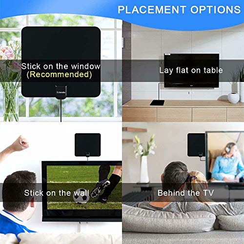 2019 Upgraded】 HDTV Antenna Indoor Digital TV Antenna, 120 Miles Range HD Antenna with Amplifier Signal Booster and 13FT Coaxial Cable - Extremely High Reception