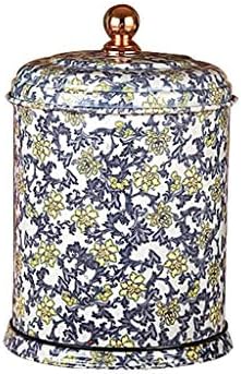 DXDLM Stainless Steel Trash Can, Trash Can With Lid Living Room Office Bedside Decorative Garbage Can Wastebasket Bin for Diaper