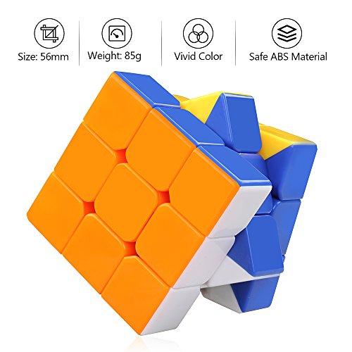 D-FantiX Cyclone Boys 3x3 Speed Cube Stickerless Magic Cube 3x3x3 Puzzles Toys (56mm)