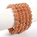 Justinstones Natural Orange Aventurine Gemstone 8mm Round Beads Stretch Bracelet 7 Inch Unisex