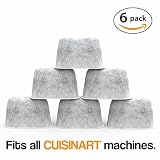 SPREAD - Pack of 6 Premium Charcoal Water Filters Designed for Cuisinart Coffee Makers.