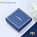 MABELLA Princess Sterling Silver Cubic Zirconia Wedding Engagement Ring Set Gifts for Women
