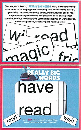 Magnetic Poetry - Kids Really Big Words Kit - Ages 5 and Up - Words for Refrigerator - Write Poems and Letters on the Fridge - Made in the USA