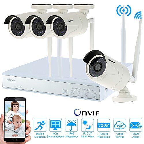 Kkmoon 4-channel 720p wifi nvr video security system dv…