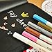 Metallic Marker Pens, Metallic Painting Art Marker Pen Set of 10 Assorted Colors for Photo Album Drawing/Birthday Greeting Gift/Thank You Card, Use on Any Glass, Plastic, Pottery, Wood Surface
