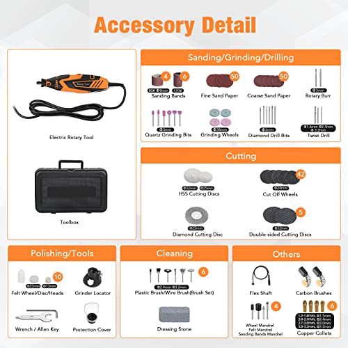 Vastar Power Rotary Tool Kit, Mini Rechargeable Engraver Tool with 211