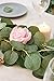 KISLOHUM Artificial Eucalyptus Garland Total 12ft Long Faux Lucky Greenery Fake Silver Dollar Hanging Eucalyptus Vines Leaves for Wedding Decor Centerpiece Table Runner Rustic Bridal 2pcs