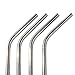 MIU COLOR Reusable Drinking Straws - Washable NON-TOXIC Stainless Steel and Set of 4, including a straw clean brush