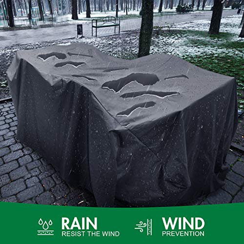 image for HIRALIY 90 Inch Outdoor Patio Furniture Covers Rectangular Waterproof 