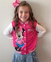 Disney Minnie Mouse Toddler Girls Varsity Bomber