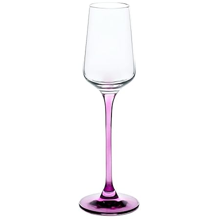 Likörglas, Likörkelch, Schnapsglas 'COLORINA' 100ml, lila, moderner Style (GERMAN CRYSTAL powered by CRISTALICA)