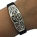 Fitbit Alta, Fitbit Flex, Jawbone Up Jewelry to Accessorize Your Fitness Tracker - Classic Etched Antique Gold Silver Ornate GEORGIA Charm Bracelet Accessory
