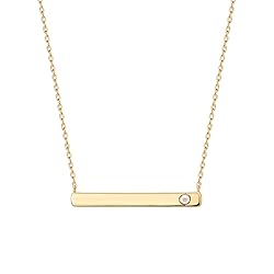 PAVOI 14K Gold Plated Crystal Birthstone Bar