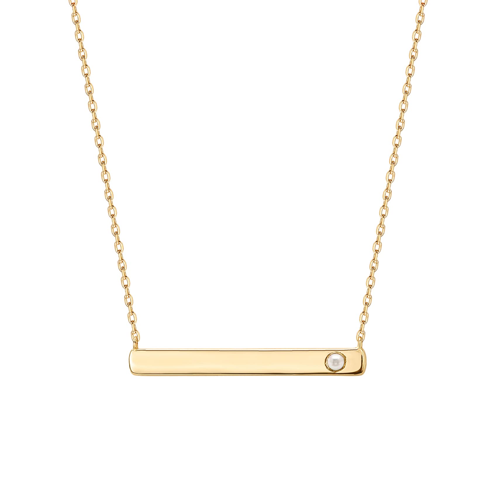 PAVOI 14K Gold Plated Crystal Birthstone Bar