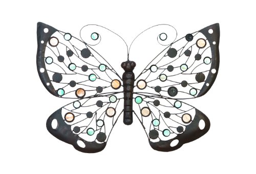 Deco 79 57875 Metal Decorative Butterfly Statue, 23 by 16-Inch