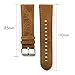 for Skagen Falster Band, Lamshaw Crazy Leather Strap Replacement Band for Skagen Falster 1 / Skagen Falster 2 Smartwatch (Crazy Leather- Brown)