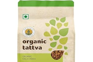 Organic Tattva Black Chickpeas Kala Chana, 500g pure USDA Pass