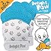 Delight Paw Baby Teething Mitten | Self Soothing Pain Relief | Hygienic Travel Bag | No BPA | Baby Boy/Girl | 3+ Months | Bubbly Blue | 2 Pack