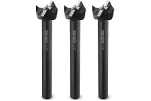 TOOLMAYS 1/2" Forstner Drill Bits, 3Pcs Forstner Bit Set for Wood, 1/2" Drilling Bit Woodworking Hinge Cutter Tool Kits for Wood Plywood Plastic