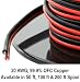 True 20 Ga (American Wire Gauge) 99.9% OFC Stranded Oxygen Free Copper, Red/Black 2 Conductor Bonded Zip Cord Power/Speaker Cable for Car Audio, Home Theater, LED Light. Choices of 50 or 100 FT