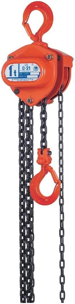 Elephant Lifting C21-2 Hand Chain Hoist, 2 ton Capacity, 10' Lift Height