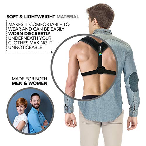 Temple Kinetics Premium Adjustable Posture Corrector for Men and Women - Comes with 2 Bonus Pads and a Mesh Wash Bag - Straightens Shoulders and Upper Back to Prevent Slouching for Body Wellness - Thumbnail 3