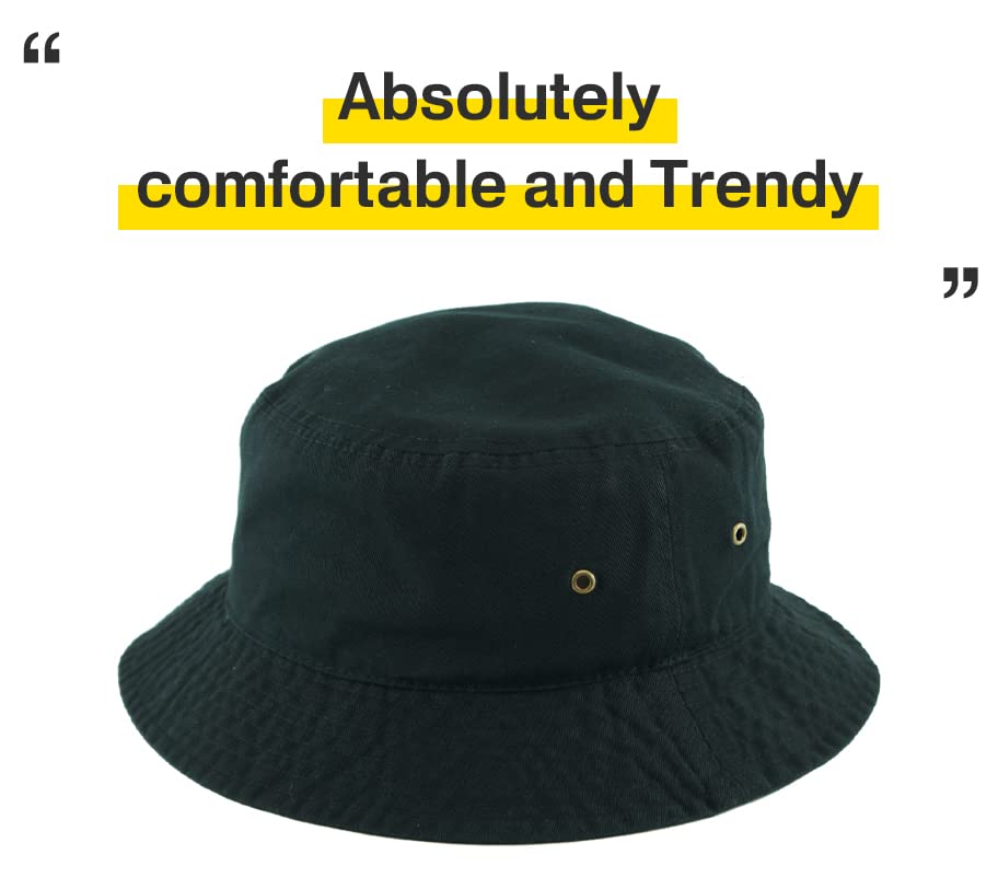 KBETHOS® 100% Cotton Washed Bucket Hat