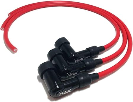 Amazon Ngk プラグコードセット 赤 3本 750ss H2 500ss H1 400ss S3 350ss S2 250ss S1 Kh250 Kh400 Gt380 Gt750等 バイク電装用プラグコード 車 バイク