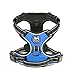 PoyPet No Pull Dog Harness, Reflective Comfortable Vest Harness with Front & Back 2 Leash Attachments and Easy Control Handle Adjustable Soft Padded Pet Vest for Small to Large Dogs (Blue,L)