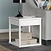Ameriwood Home Parsons End Table with Drawer, White
