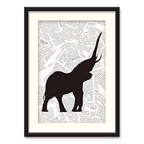 Black Paper Framed Canvas Wall Art for Living Room, Bedroom Animals or Plants Pop Up Vintage Newspaper Backgroud Canvas Prints for Home Decoration Ready to Hanging - 23x31 inches