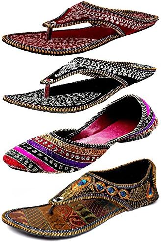 Zaiva Women And Girls Synthetic Belly And Slipper - Multicolour (Pack Of 4)