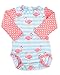 Long Sleeve Rash Guard One Piece Swim Suit for Girls | Baby Toddler Girl Swim Suit with UV40 Sun Protection (12-18 Months, Flamingos)