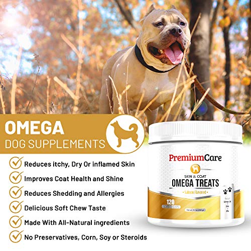 Omega 3 Alaskan Fish Oil For Dogs - All-Natural Wild Salmon Oil For Dogs With EPA & DHA Fatty Acids - Itch Free Skin + Healthy Skin & Coat + Hip & Joint Support + Allergy, Heart & Brain Health - Thumbnail 5