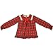 Little Jammies Girls Ribbon and Lace Plaid Flannel Pajamas
