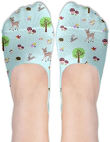 Woodland Sika Deer Animals Women No-Show Casual Liner Socks Boat Socks
