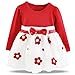 NNJXD Infant Baby Girls Long Sleeve Cotton Flower Dress Size 9-12 Months Red