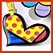 Romero Britto Heart Luggage Tag Name Bag Card Holder Travel Suitcase Baggage New