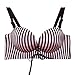 Add Two Cups Bras Brassiere For Women Push Up Padded Unlined,Stripped,32A