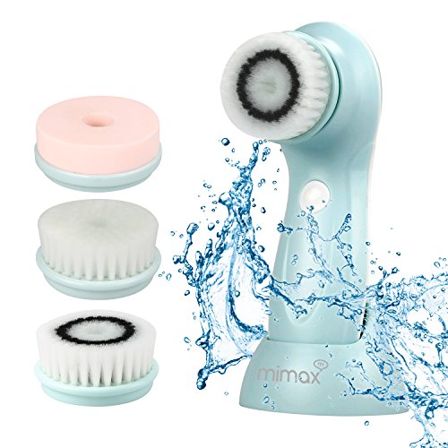Mimax Facial Cleansing Brush Electric Rechargeable Waterproof Brushing Kits 2 speeds For Skin Cleansing Exfoliating ,Facial Brush Benefits with 3 Brush Heads, Blackhead Remover. - Thumbnail 7