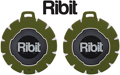 Ribit™ Army Green Waterproof Bluetooth Speakers - IPX7 Outdoor Wireless Speakers - Best Bluetooth Speakers for Pool and Shower - Floating Stereo Speaker Pair (Army Green)